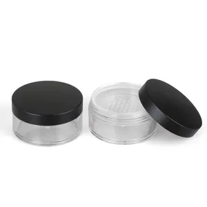 Poudre cosmétique vide, étui rond personnalisé, couvercle mat, cosmétique, vide, boîte d'emballage avec tamis, 10 pièces de 20g