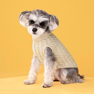 Suéter cálido de invierno para mascotas para <span class=keywords><strong>cachorro</strong></span> gato Chihuahua <span class=keywords><strong>Bulldog</strong></span> francés Schnauzer gatito Chaleco de punto XXL tamaño poliéster Material sólido - Product Image 4