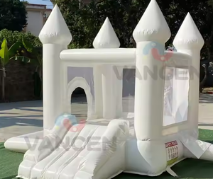 Château gonflable <span class=keywords><strong>de</strong></span> mariage pas cher blanc avec toboggan et piscine à balles pour enfants, idéal pour les jeux en extérieur et la location <span class=keywords><strong>de</strong></span> fêtes - Product Image 6