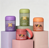 Bouteilles en plastique PET personnalisées de grande capacité 80/100/120/150g avec larges ouvertures, pots à crème exfoliante, flacons vides pour capsules de pilules