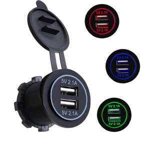 Ổ Cắm Sạc USB Hai Cổng A31 4.2A Với Đèn LED Tròn - Product Image 1