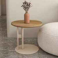 Ensemble de table d'appoint Rosegia en bois de pin massif, style Wabi-sabi, minimaliste, moderne, durable, pour salon, réception, hôtel, chambre à coucher