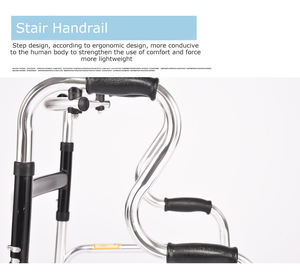 Marcheur orthopédique <span class=keywords><strong>pliant</strong></span> léger d'équipement de réadaptation médicale de santé d'adulte doublement incurvé - Product Image 4