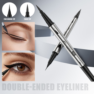 Stylo Eyeliner liquide 2 en 1 à double tête, pointe ultra fine de 0.1mm, noir, imperméable, longue durée, résistant aux taches - Product Image 4