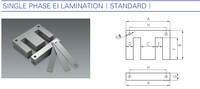 Noyau EI en tôle d'acier laminée CRGO à faible perte de puissance AISI M4 M5 M6 pour transformateur de distribution et de contrôle de puissance
