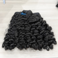 Cheveux bouclés birmans 100 % naturels, bruts, indiens, Remy, ondulés, vierges, en lots, double trame, bouclés naturels