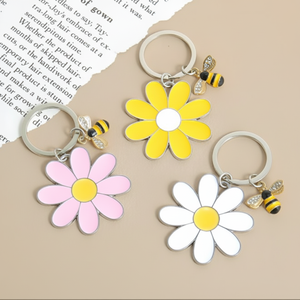 Portachiavi portachiavi per auto con portachiavi a fiori con borsa Charm Airpod borsa decorazione accessorio auto - Product Image 1