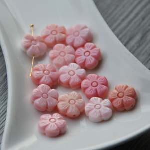 Queen Beech Flower <b>Shell</b> Beads Pink Plum Blossom Shape Loose Beads For DIY Jewelry Accessories - Product Image 4
