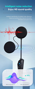 Y2 Motorradhelm-Headsets 500m Duo-Intercom Kabellose Kopfhörer IP56 Wasserdicht BTH 6.0 Intercomunicador - Product Image 6