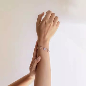 Pulsera de tenis para mujer de alta calidad recién llegada 10K 14K oro Moissanite diamante redondo - Product Image 3