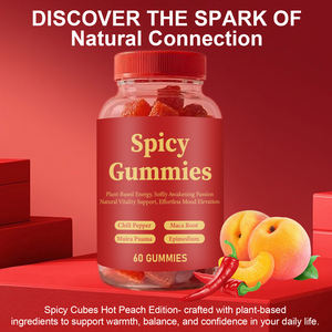 Gomitas Picantes, Gomitas para la Intimidad con Muira Puama, Chile, <span class=keywords><strong>Maca</strong></span> y Epimedium para Promover el Equilibrio Hormonal, Veganas - Product Image 3