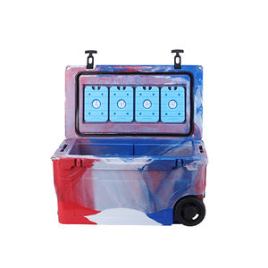 Glacière portable robuste en plastique PE à roulettes <span class=keywords><strong>de</strong></span> 55 QT, glacière moderne rotomoulée, congélateur, personnalisable, thermique, étanche aux fuites, pour aliments - Product Image 4