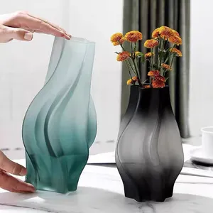 Minimalis Modern Kreatif Angin Puyuh Kecil Porselen Vas Kaca Bunga Hidroponik Pengaturan Rumah