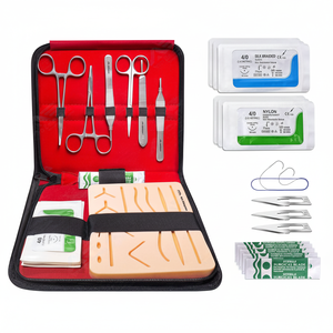 Health and Medical Students Training <b>Suture</b> Set Customized Professional Scissor Hemostatic Forceps Scalpel Handle <b>Suture</b> Pad <b>Kit</b> - Product Image 1