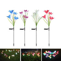 Lampes solaires LED décoratives IP65 étanches en plastique pour jardin, petit modèle, faisceau à 360°, intensité réglable, pour pelouse