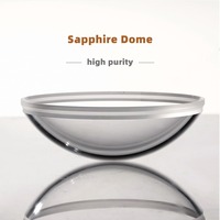SANHANG SANHANG00075 Demi-dôme sphérique OEM en verre optique saphir rond avec base pour composants optiques