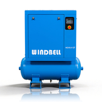 Compresseur d'air rotatif à vis PM VSD monophasé 220V 8-10 bars, 4 kW 5,5 CV 7,5 CV 5,5 kW, petit, silencieux, avec réservoir de réception d'air