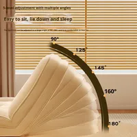 Canapé-lit moderne pliable en sherpa, simple, double, géant, pour se coucher, dormir, chambre à coucher, petit canapé, dossier, chaise, coussin
