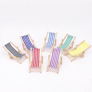 Chaises de plage en bois miniature 1:12, mobilier de scène de <span class=keywords><strong>maison</strong></span>, moulure d'émulsion, décoration pour <span class=keywords><strong>maison</strong></span> de poupée - Product Image 5