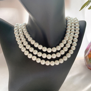 Высококачественное позолоченное Латунное жемчужное ожерелье из пресноводного натурального жемчуга длинное жемчужное ожерелье для женщин - Product Image 3