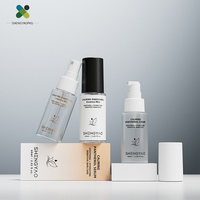 En stock – Flacon de lotion transparent en plastique de 60 ml avec pompe, vaporisateur à fine brume givrée pour kits de soins de la peau format voyage – Prise en charge OEM