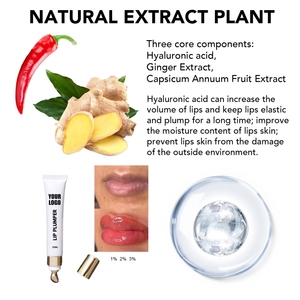 Hidratante para aumentar el volumen de los labios, aceite transparente que cambia de color según el pH, 20 ml, vegano, con ácido hialurónico, brillo voluminizador de labios, marca privada - Product Image 3