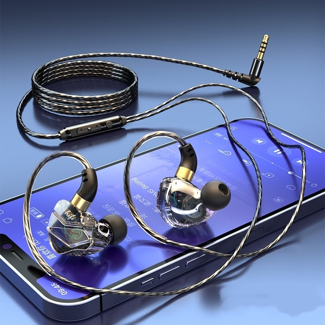 Sports In-Ear Headphones with Microphone Mobile Phone and Computer Bass 3.5MM Plug Headphones