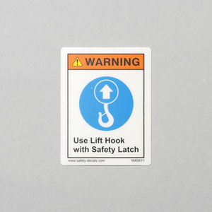 Etiqueta Adhesiva de Seguridad para Grúas Industriales AGS Warning, Acabado Mate Personalizado M45, Resistente al Calor, a los Arañazos y al Agua - Product Image 3