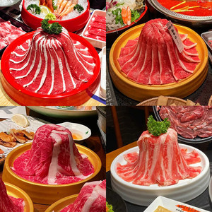 Yixu Wagyu Sukiyaki Snowflake Beef Waterfall Ding – Vaisselle créative pour restaurant de barbecue et de fondue, présentation spéciale pour fondue - Product Image 3