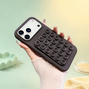 Funda de Silicona con Succión para Teléfono, Color Sólido, Resistente a Impactos para iPhone - Product Image 1