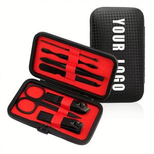 Promotional Custom Stainless Steel Nail Set Portable Travel Tool Bag with Customizable Logo - Product Image 1