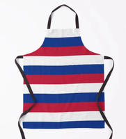 Nouveauté Tablier à rayures zébrées Cadeau pour les fans de football américain Tablier rouge et bleu Philadelphia Buffalo Pride Merchan Motif personnalisé
