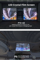 Écran LED en verre transparent personnalisé 8K haute luminosité lisible en plein soleil pour vitrine de magasin
