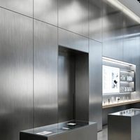 Panneau mural intérieur commercial moderne en bambou brossé, charbon de bois et métal, tailles personnalisées, spécifications complètes, durable et longue durée de vie