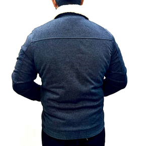 Automne/hiver col montant hommes manteau direct du fabricant indien haut agneau polaire revers veste zippée pour les affaires décontracté - Product Image 2