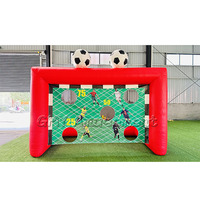 Castillo hinchable de fútbol de Pvc de grado comercial, juego de fútbol inflable para niños