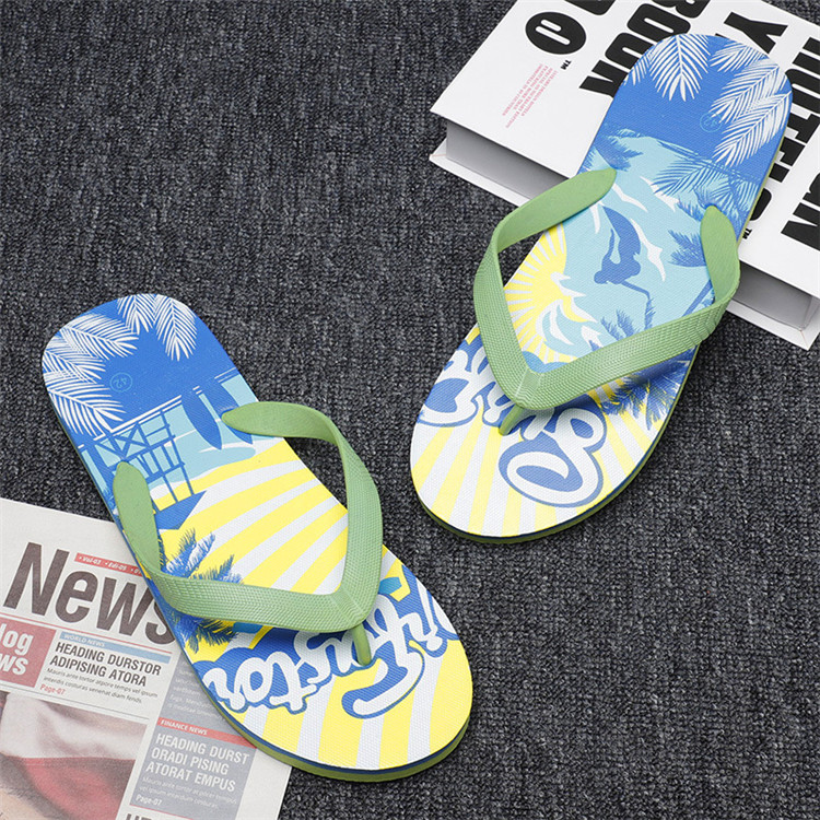 Summer Slippers Beach Slides Print Thong Flip Flops Rubber Thong Design Cheap Personalized Flip Flop