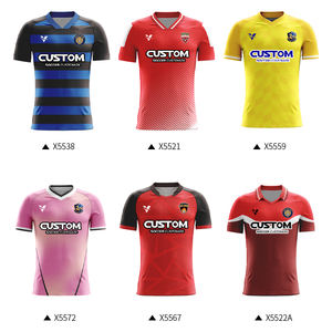 Maglia da Calcio in Poliestere a Maniche Corte per Sublimazione, Personalizzabile, Asciugatura Rapida, Tessuto Jacquard, Z259037 - Product Image 3