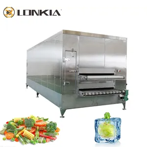 Iqf Large Capacity 1000kg Liquid Nitrogen Seafood Suppliers Tunnel Conveyor Blast Freezer