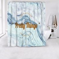Youpin Eco — rideau de douche en polyester, imperméable, à impression numérique 3D, motif marbre, personnalisé, offre spéciale