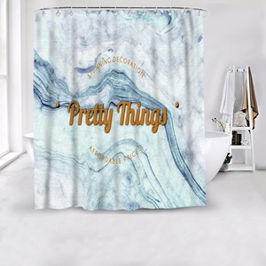 Youpin Eco — <span class=keywords><strong>rideau</strong></span> <span class=keywords><strong>de</strong></span> <span class=keywords><strong>douche</strong></span> en polyester, imperméable, à impression numérique 3D, <span class=keywords><strong>motif</strong></span> marbre, personnalisé, offre spéciale - Product Image 4