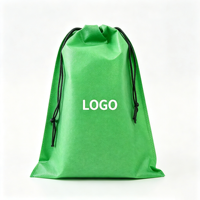 Sac à cordon en PP non tissé personnalisé avec logo pour commande en gros, pochette pliable anti-poussière pour rangement de baskets, sacs à main et vêtements