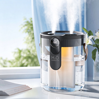 Humidificateur d'air domestique grande capacité, silencieux, pour bureau et chambre, portable, double buse