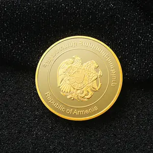 맞춤형 로고 공적 명예 금속 기념품 골드 메달 동전