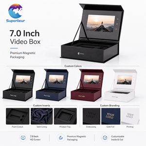 Elegante Hochzeits-Geschenkbox mit 7,0 Zoll LCD-Bildschirm, High Definition (1024x600), Eingebautem Lautsprecher und Volkskunst-Videofunktion - Product Image 4