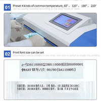 Machine de scellage médicale entièrement automatique pour pochettes de stérilisation dentaire avec écran tactile et fonction d'impression