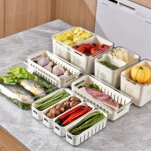 New Fresh Box <b>Refrigerator</b> Divided Storage Box Plastic Thickening Fresh Keeping Box <b>Refrigerator</b> Special - Product Image 4