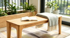 Modern Scandinavian Wooden <b>Bench</b> With Solid Wood Legs For Living Room And Home Furniture Use - Product Image 5