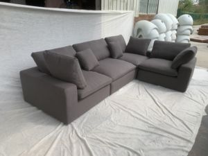 قماش منزلي مريح مقطعي 1 2 3 أحجام مع حشو إسفنجة لغرفة المعيشة أو غرفة النوم - Product Image 2