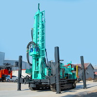 Foreuse à eau de type chenille 300m 400m, foreuse à eau portable pour l'exploitation minière avec engrenage et pompe, composants principaux